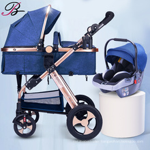 Baby Stroller 3 In 1 For 0-3 Years Baby Prams With Removable Shopping Basket